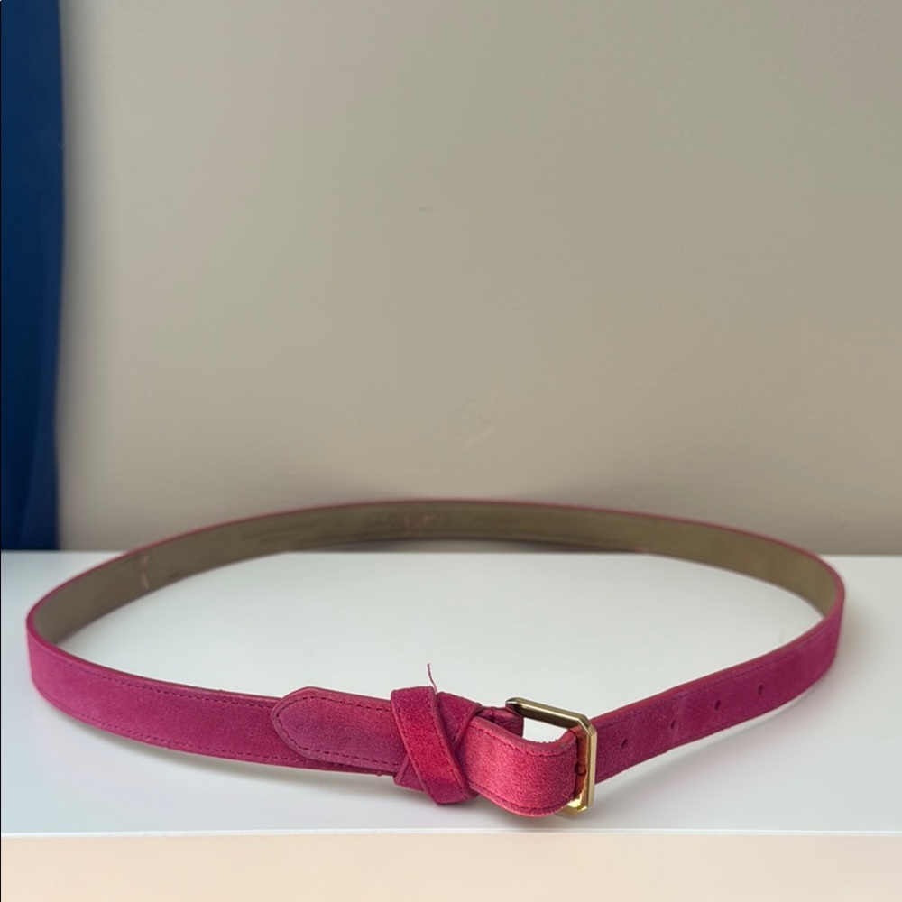 Talbots Pink Belt Accessories with Metal Buckle